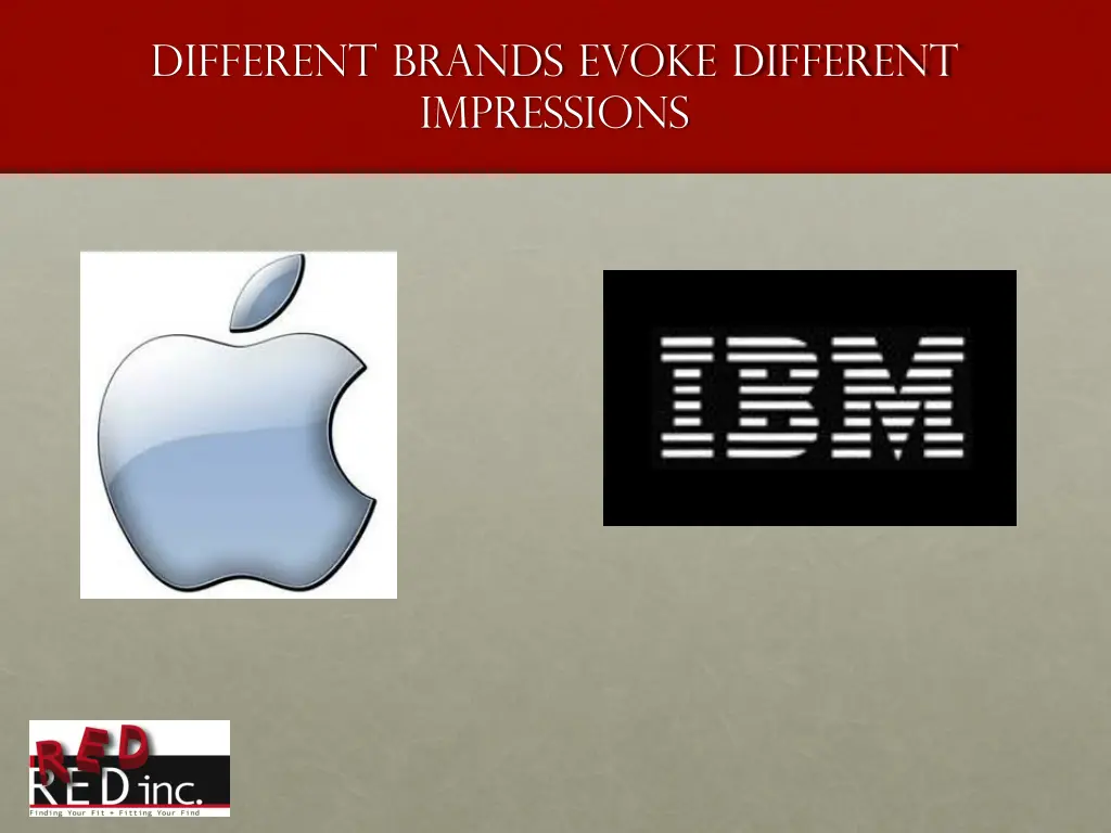 different brands evoke different impressions
