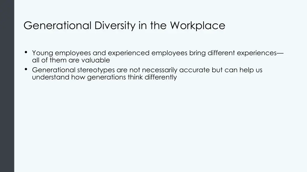 generational diversity in the workplace