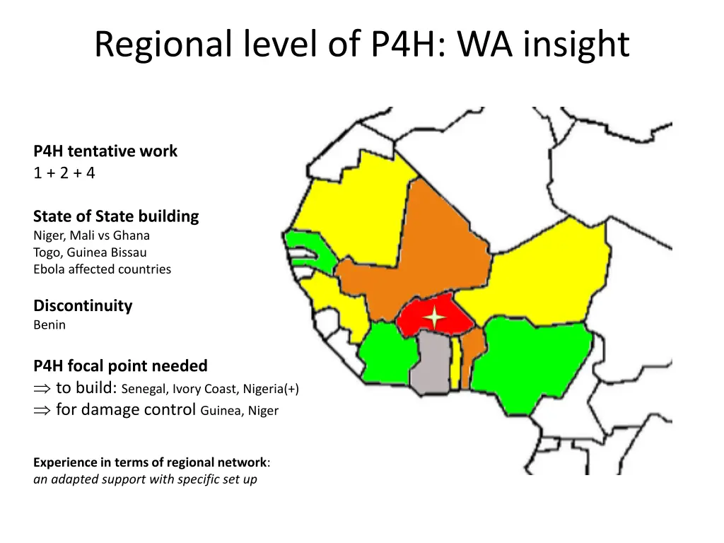 regional level of p4h wa insight