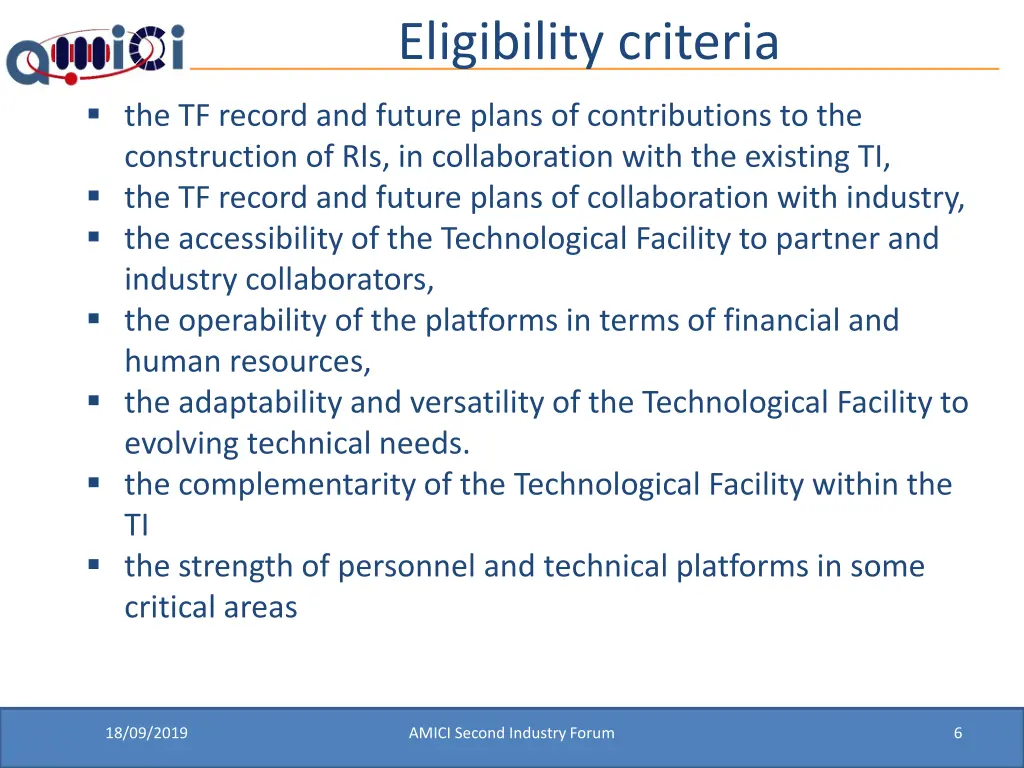 eligibility criteria