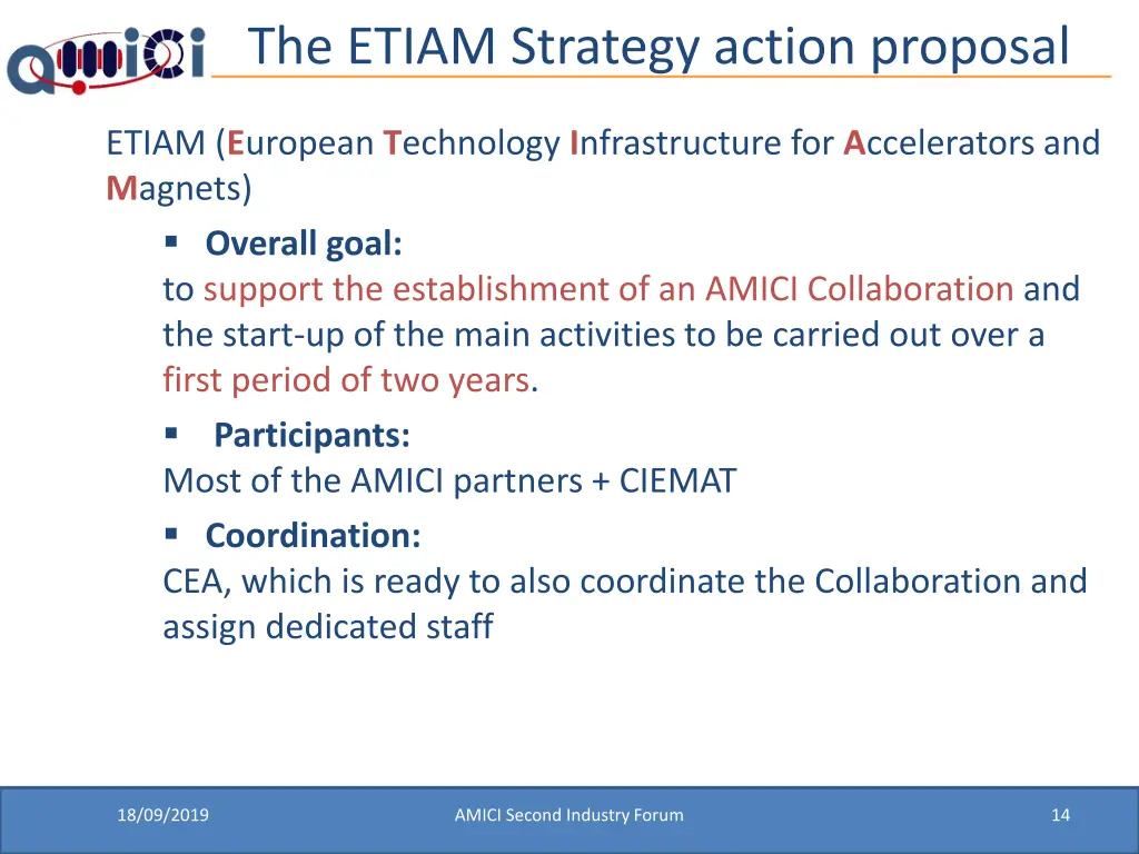 the etiam strategy action proposal