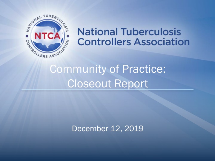 community of practice closeout report