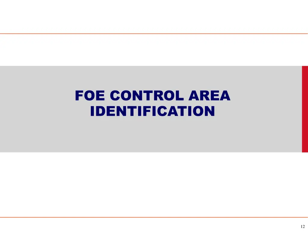 foe control area identification