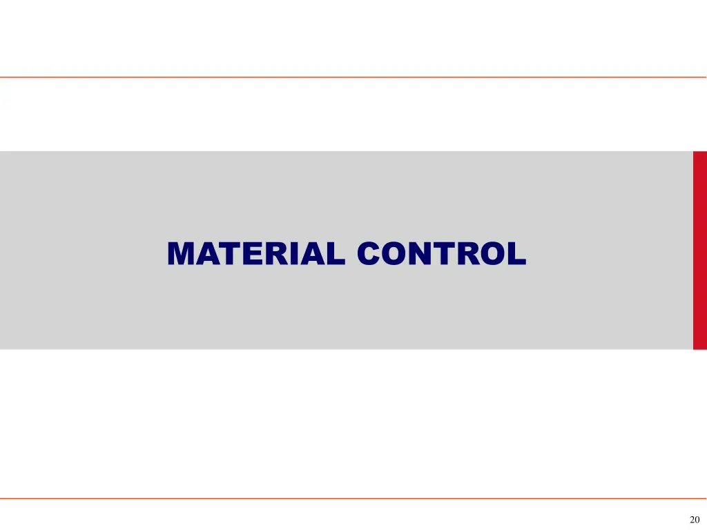 material control