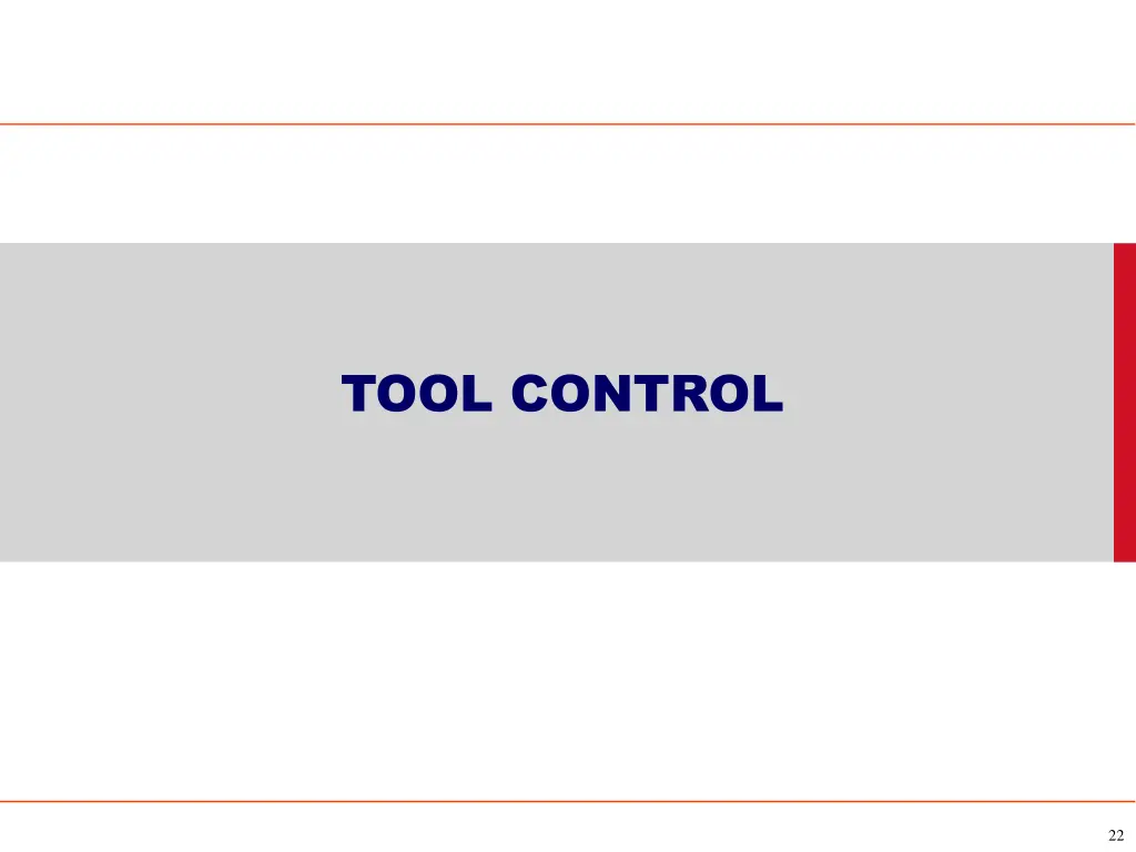 tool control