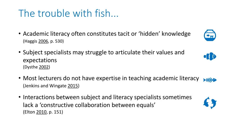 the trouble with fish