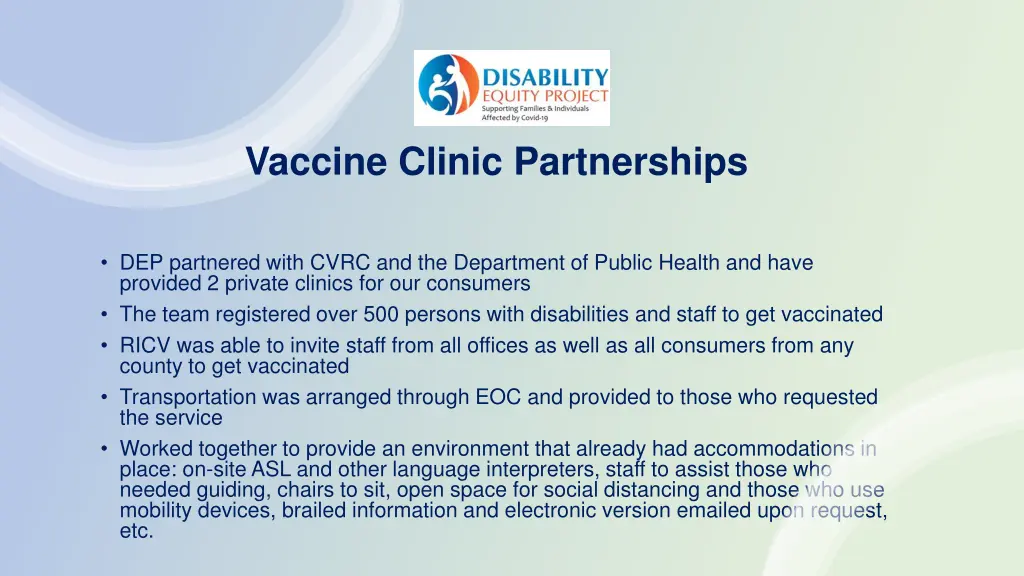 vaccine clinic partnerships