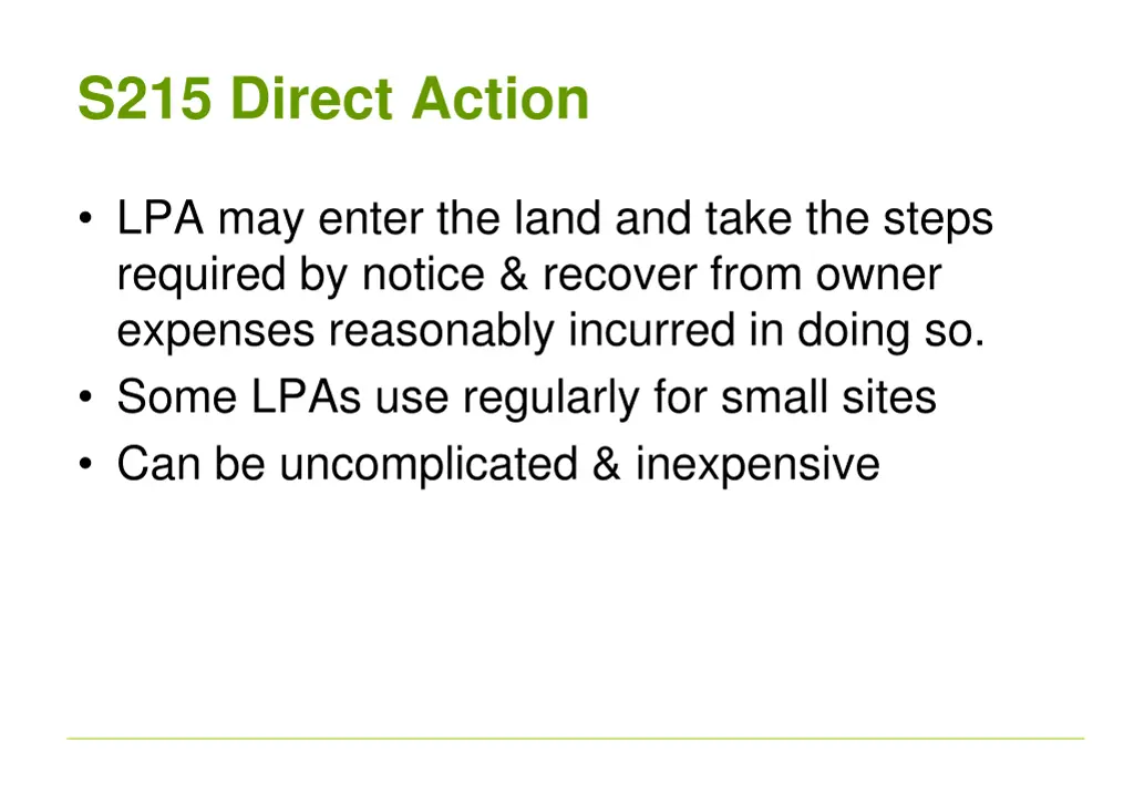 s215 direct action