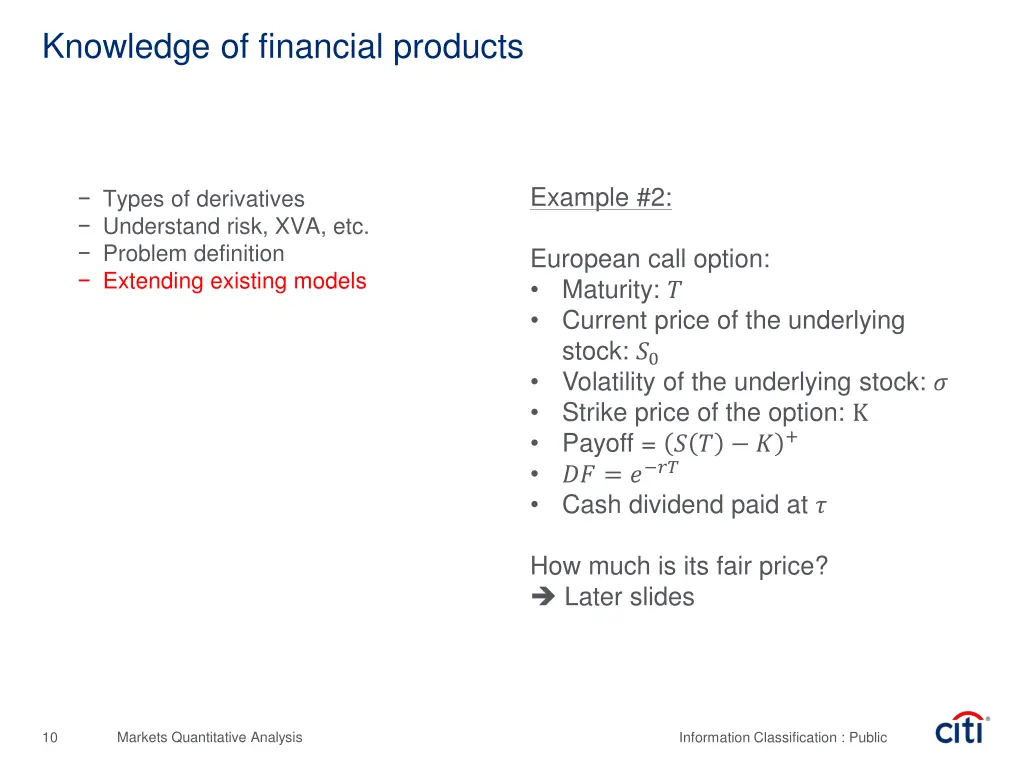 knowledge of financial products 2