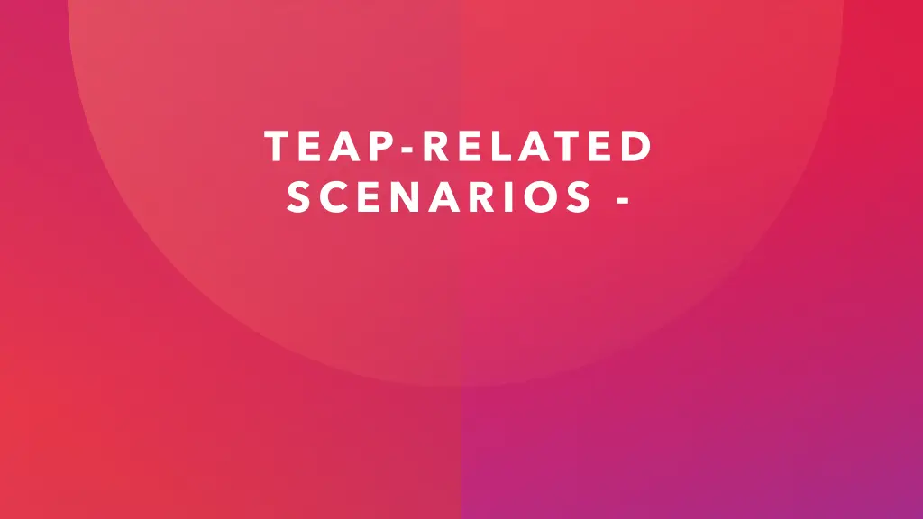 teap related scenarios