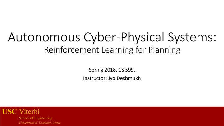 autonomous cyber physical systems reinforcement