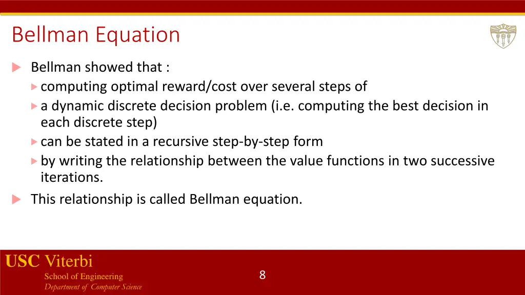bellman equation