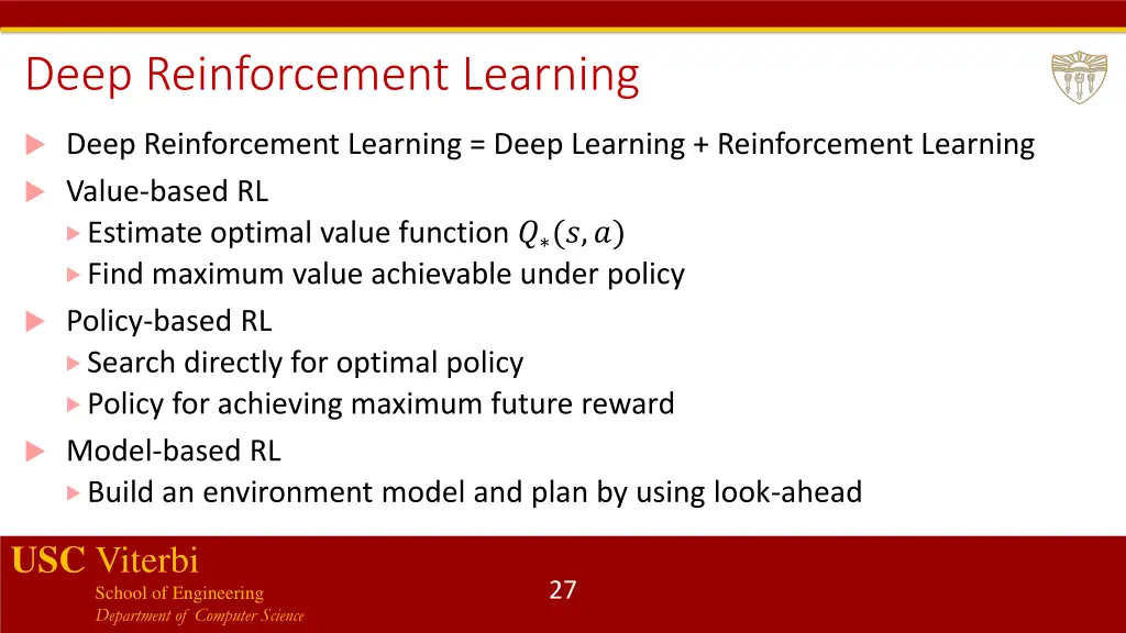 deep reinforcement learning