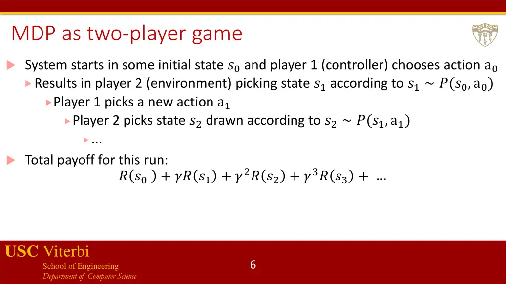 mdp as two player game