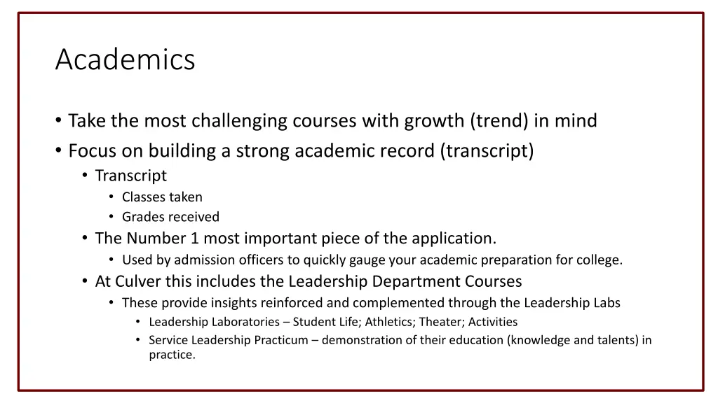 academics