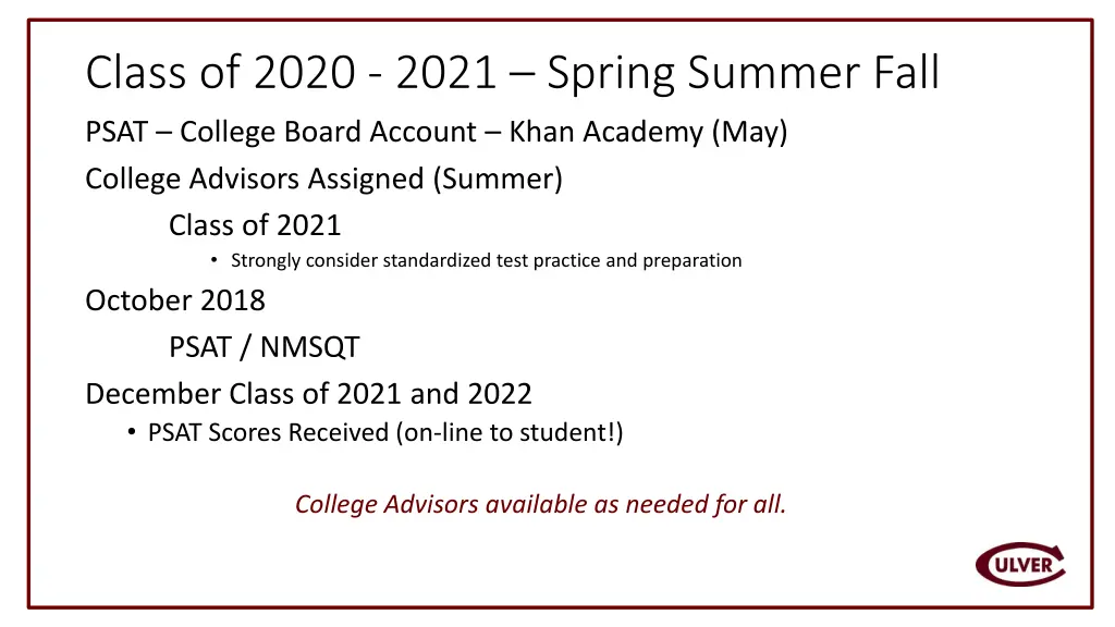 class of 2020 2021 spring summer fall
