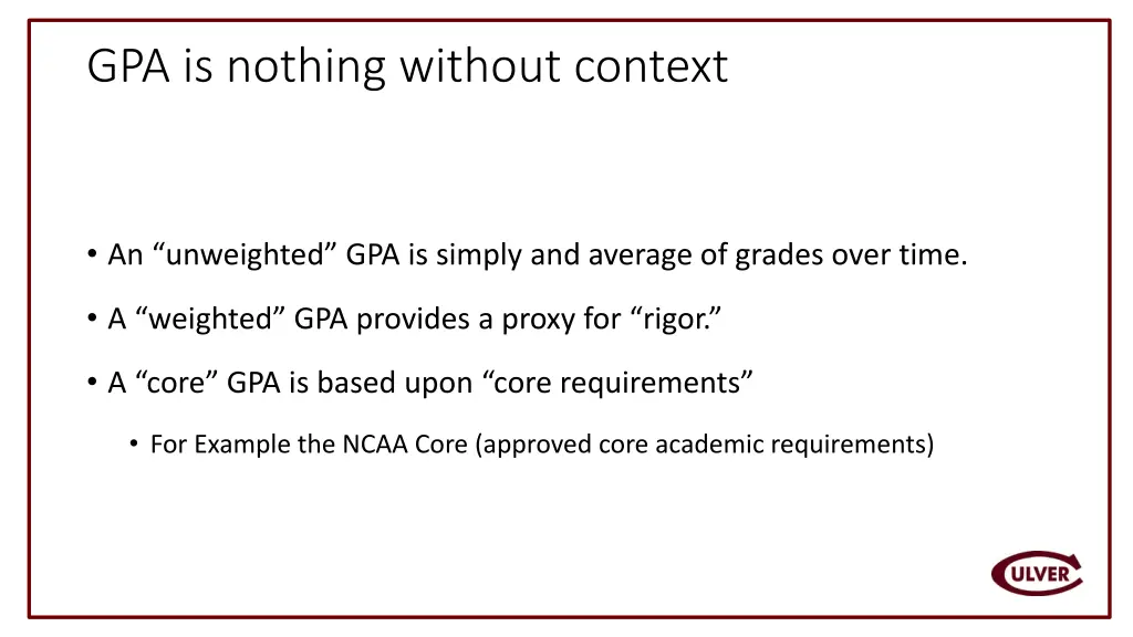 gpa is nothing without context