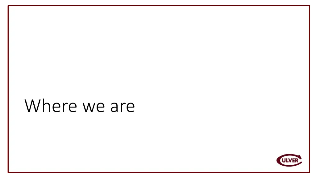 where we are