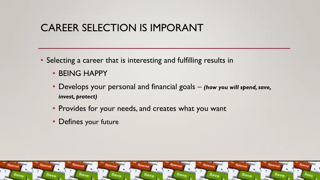 career selection is imporant