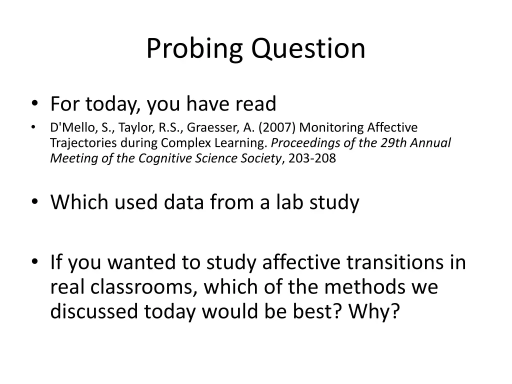 probing question
