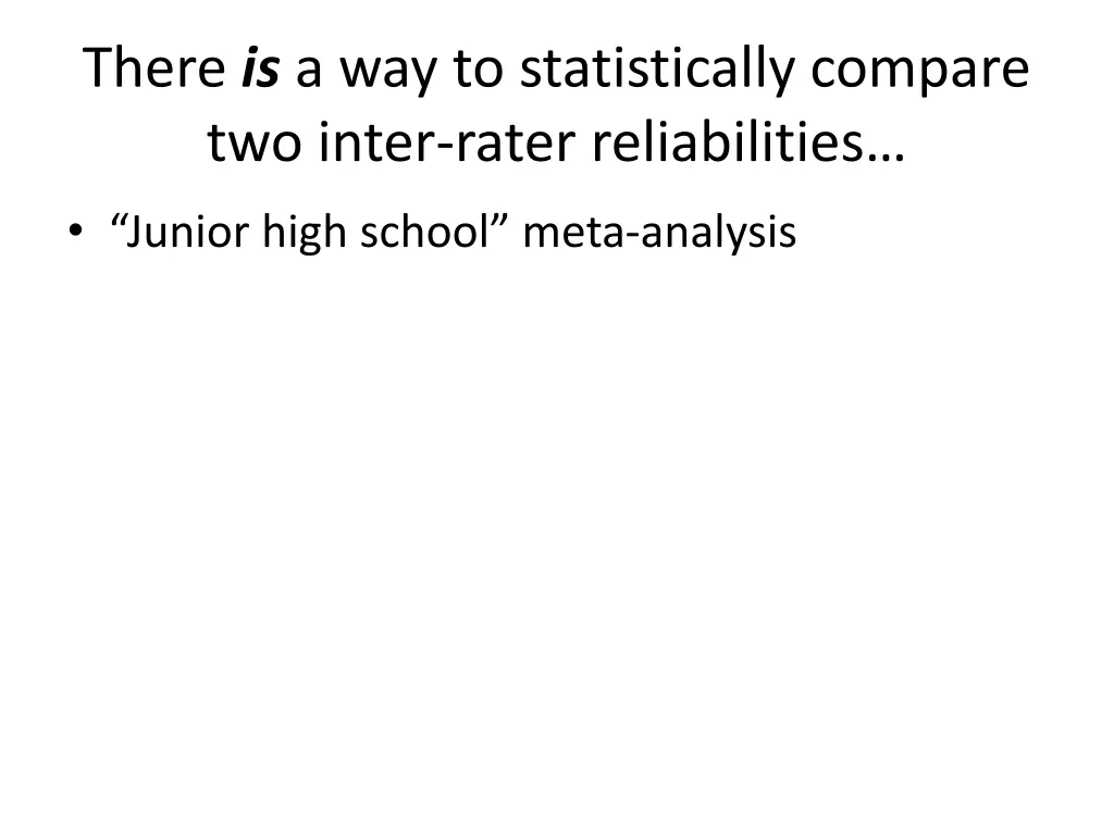 there is a way to statistically compare two inter