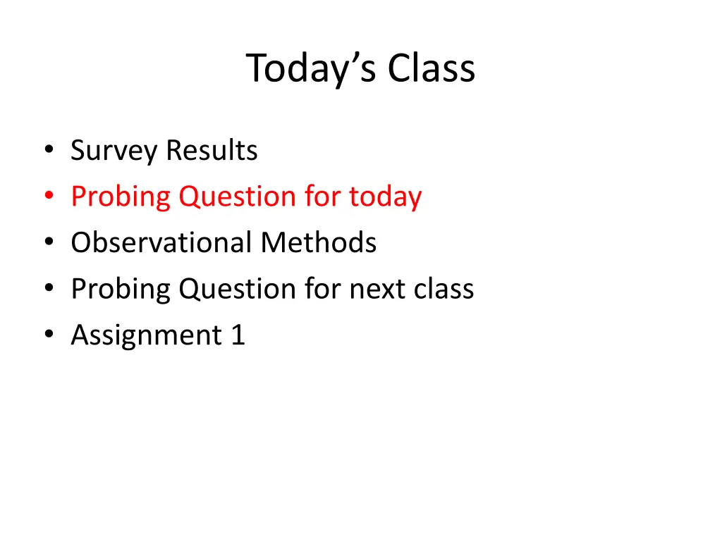 today s class 1