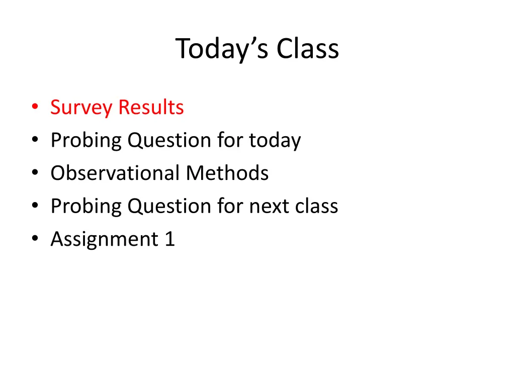 today s class