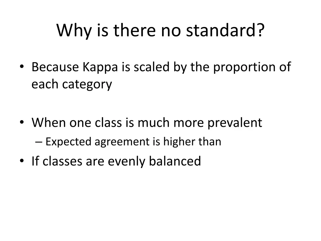 why is there no standard