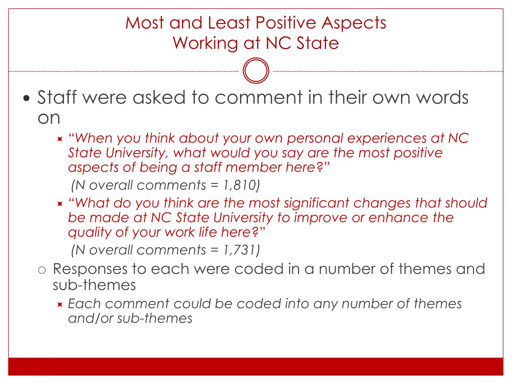 most and least positive aspects working