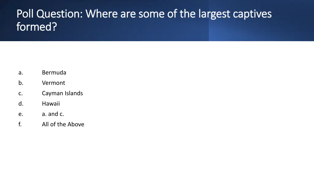 poll question where are some of the largest