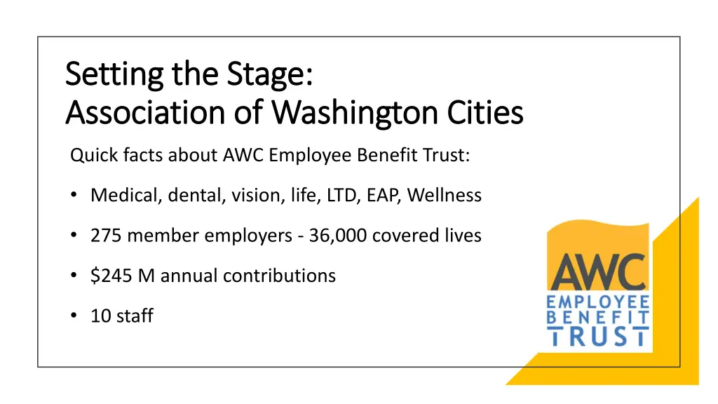 setting the stage setting the stage association