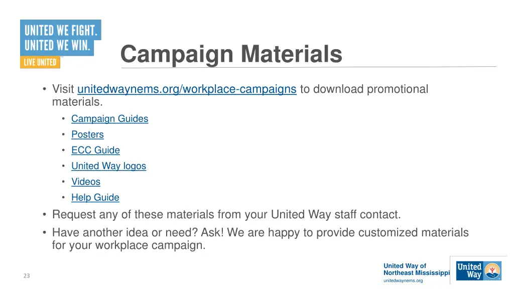 campaign materials