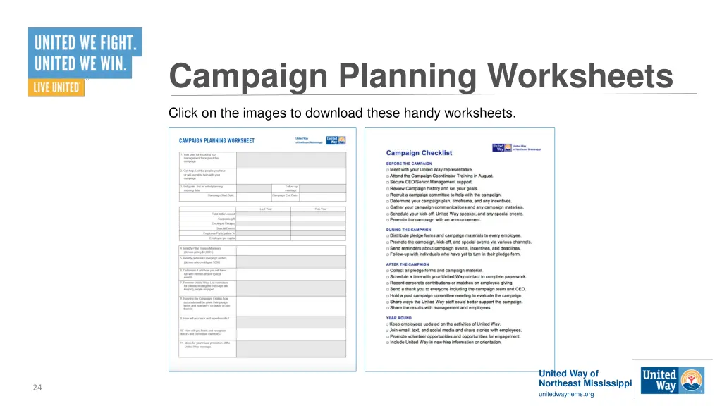campaign planning worksheets 1