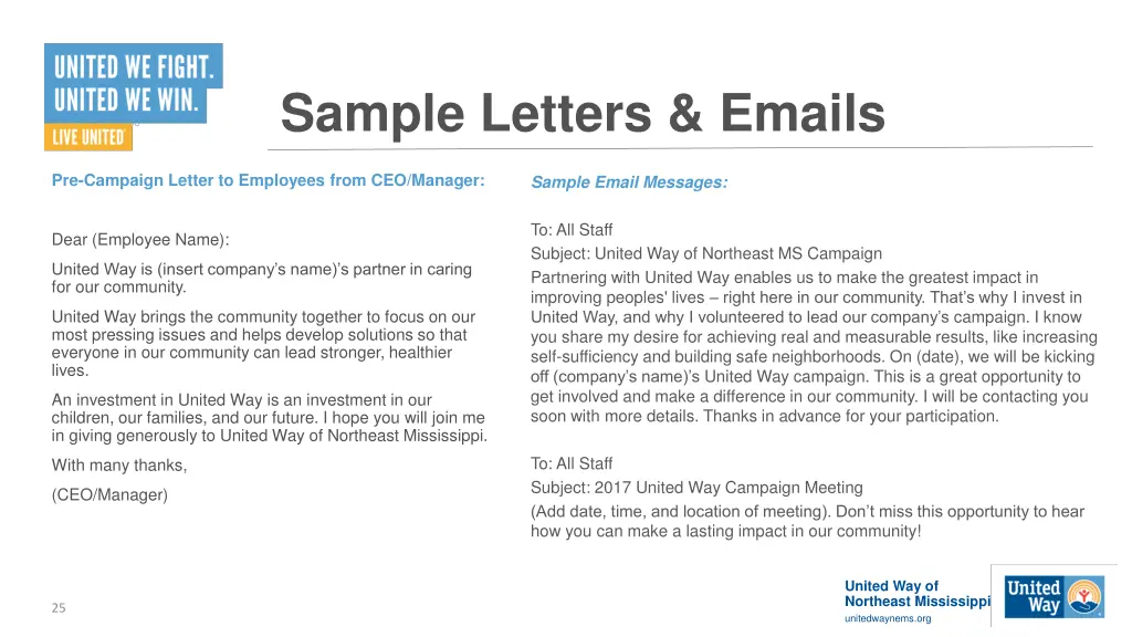 sample letters emails