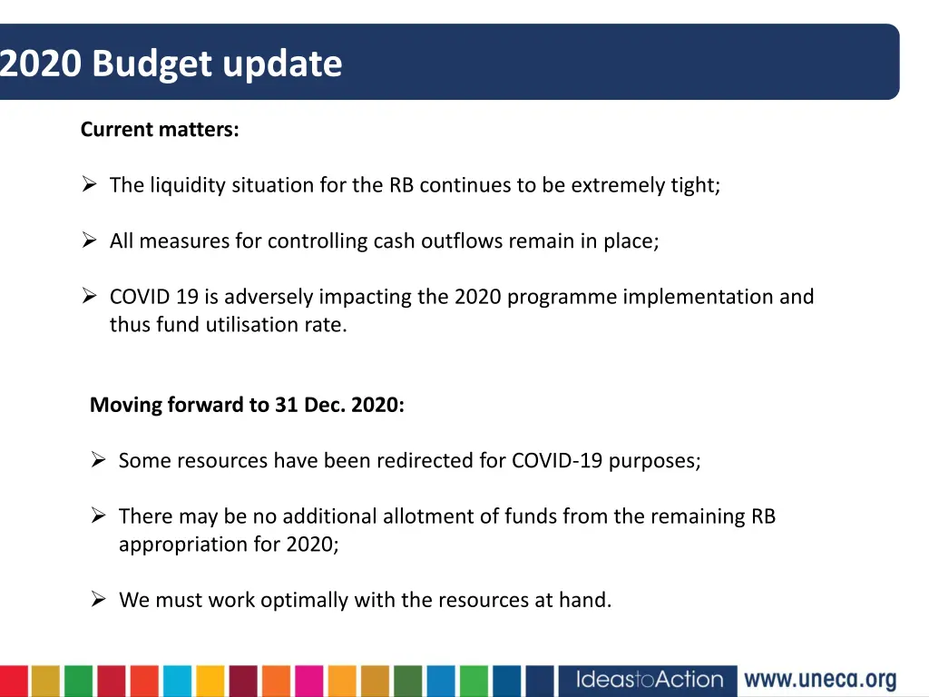 2020 budget update
