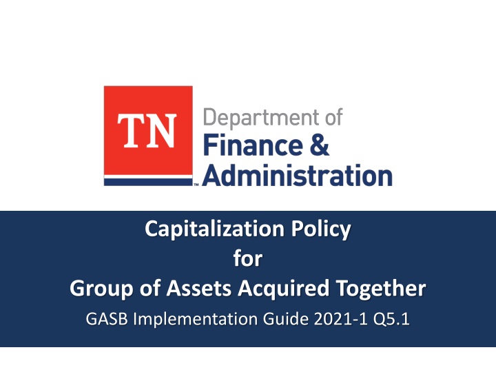capitalization policy for group of assets