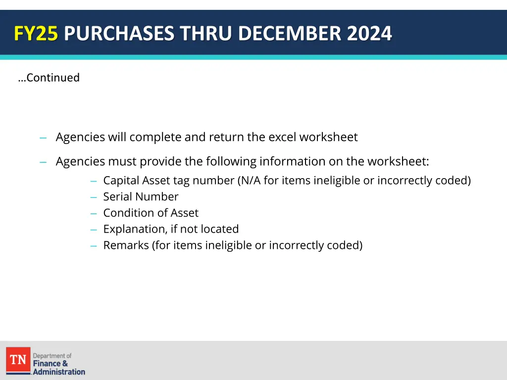 fy25 purchases thru december 2024 1