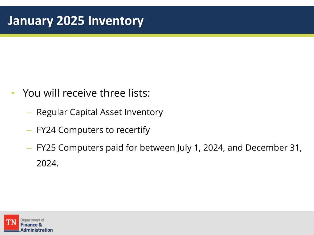 january 2025 inventory
