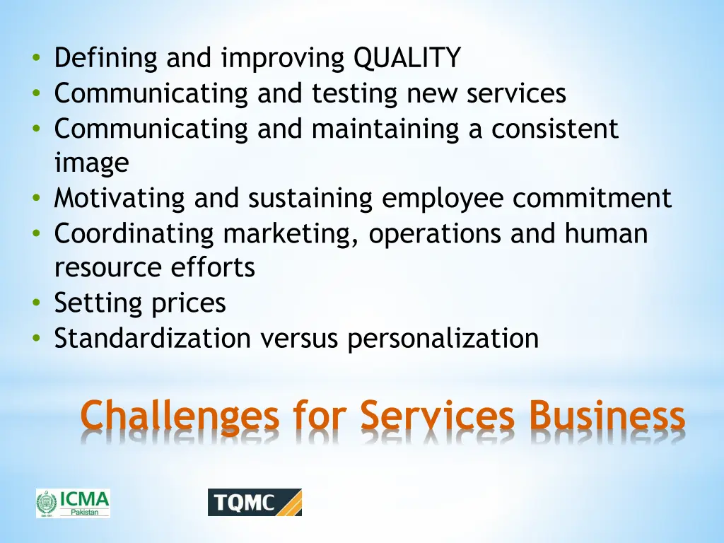 defining and improving quality communicating