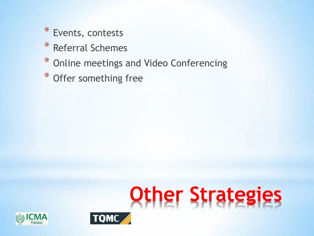 events contests referral schemes online meetings