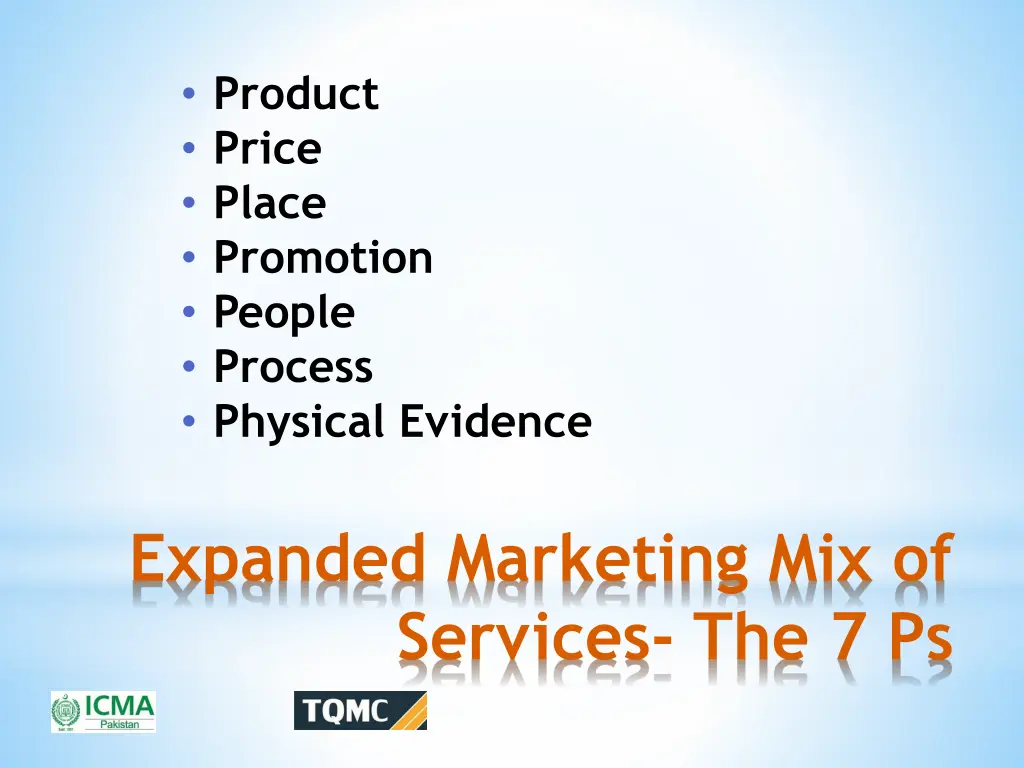 product price place promotion people process