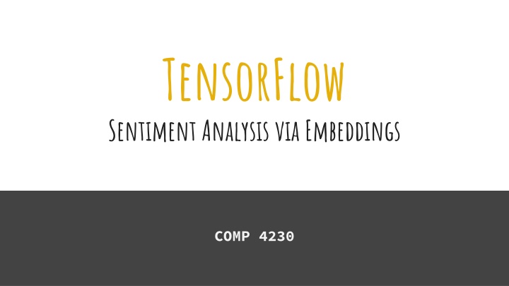 tensorflow sentiment analysis via embeddings