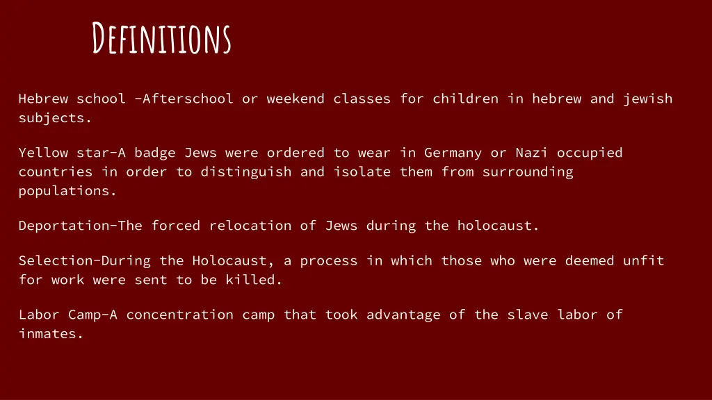 definitions