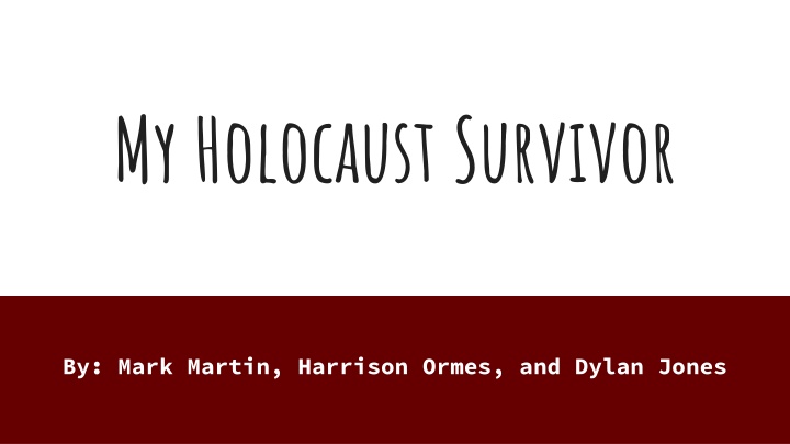 my holocaust survivor
