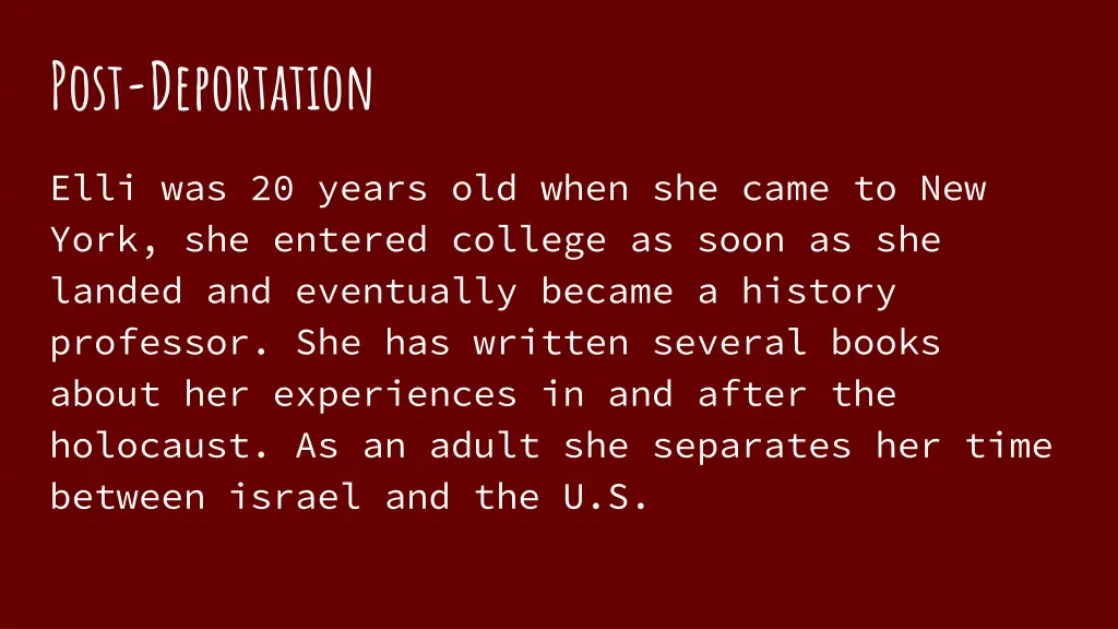 post deportation
