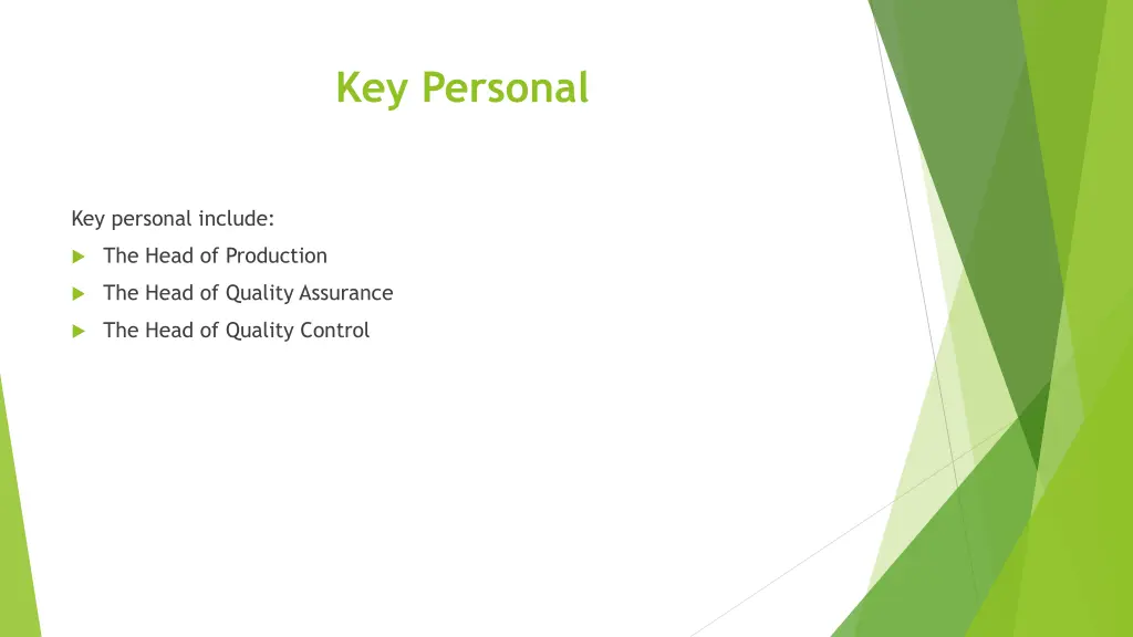 key personal