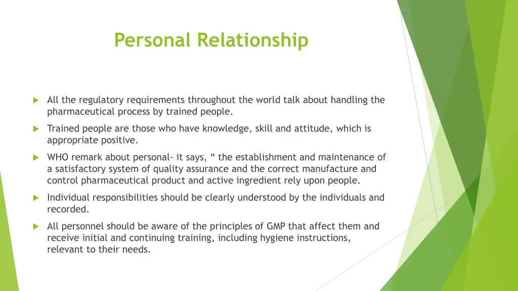 personal relationship