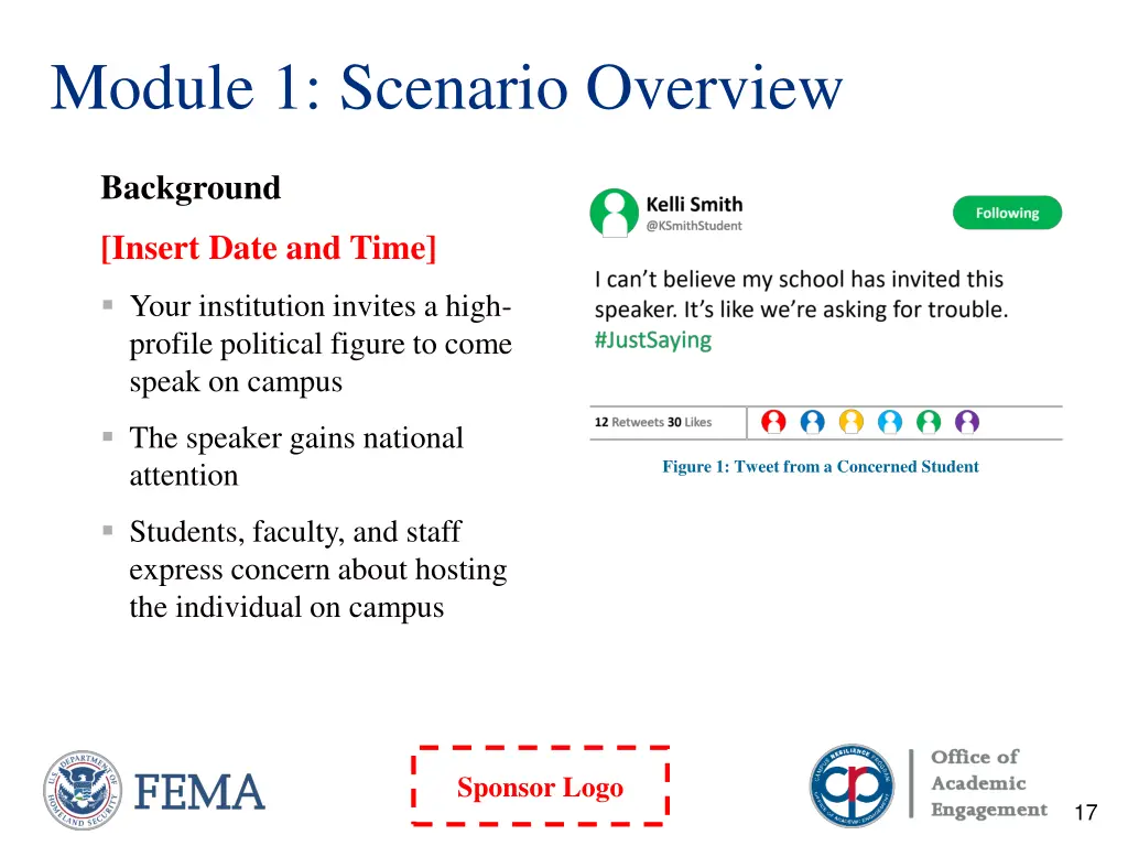 module 1 scenario overview