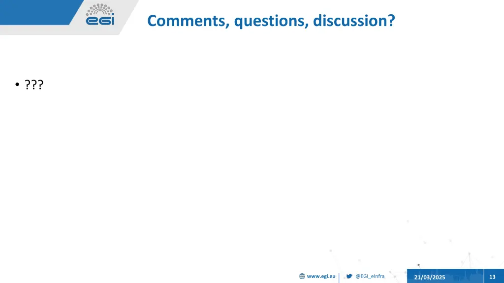 comments questions discussion