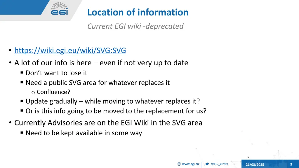 location of information